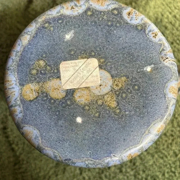 Whale Tail Mug Doug Wylie Pottery Handmade Cobalt Blue Fat Drip Glaze 1981 - Picture 4 of 16